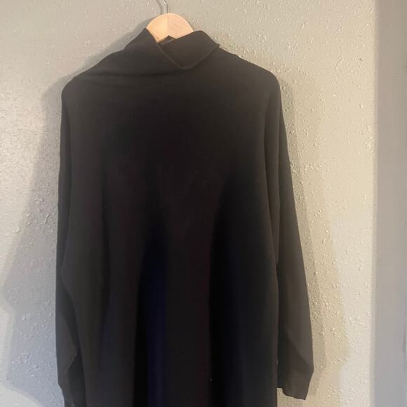 Vintage Joan Voss USA Black Sweater Dress PTP 25" Elegant Feminine Workwear Warm - Picture 5 of 10